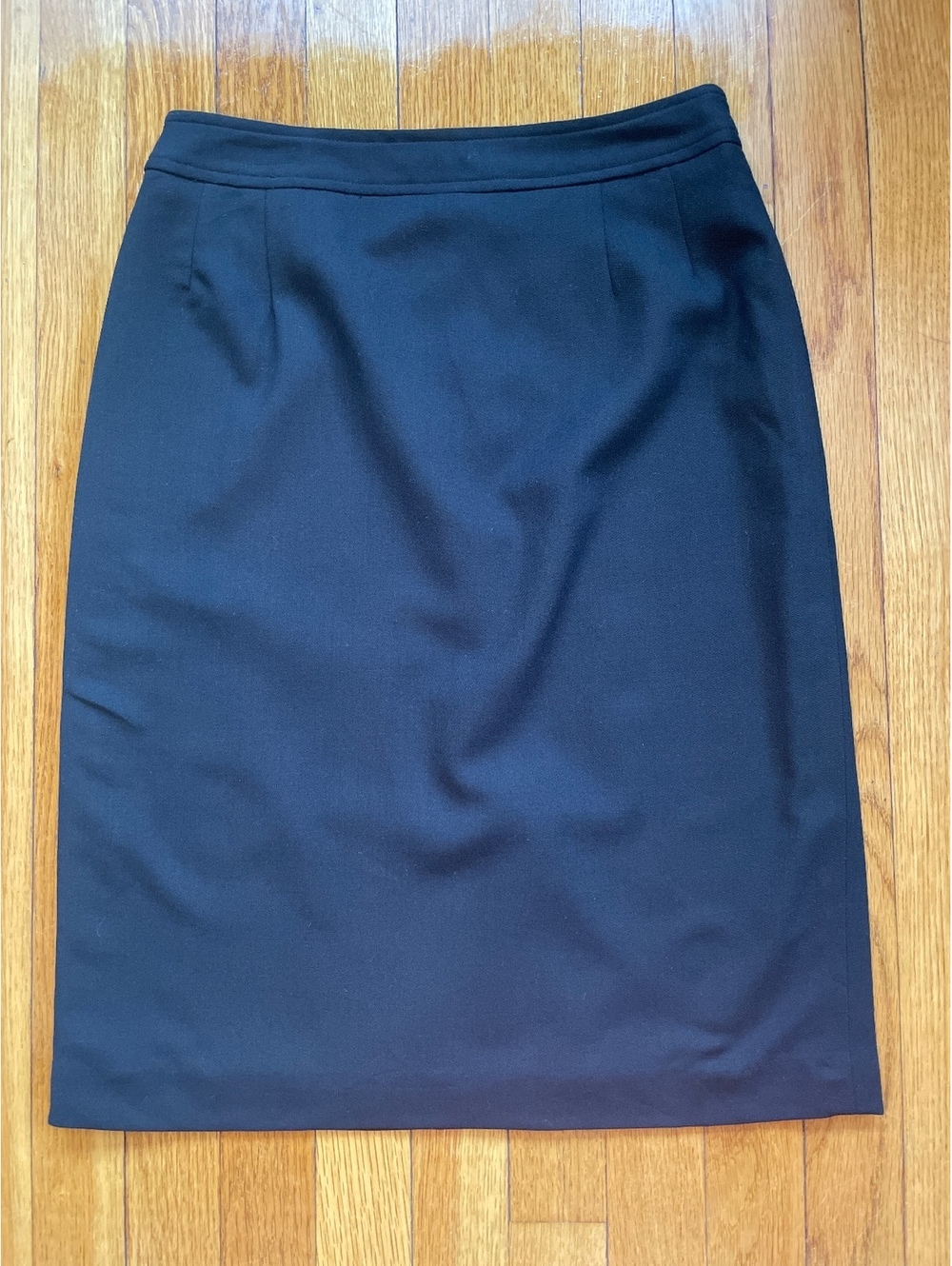 Vintage Saks Fifth Avenue Folio Black Wool Pencil Skirt 4 90s Minimalist Capsule